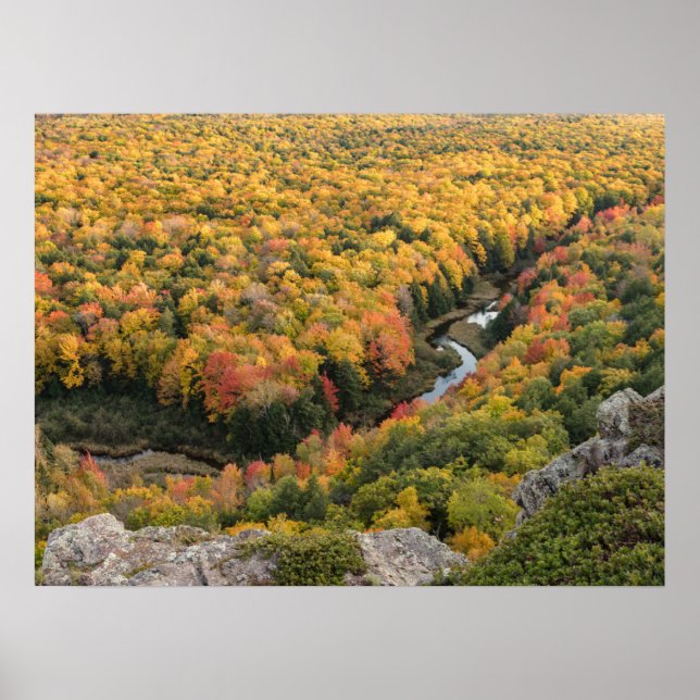 Póster Parque Estatal Porcupine Mountains Wilderness (Frente)
