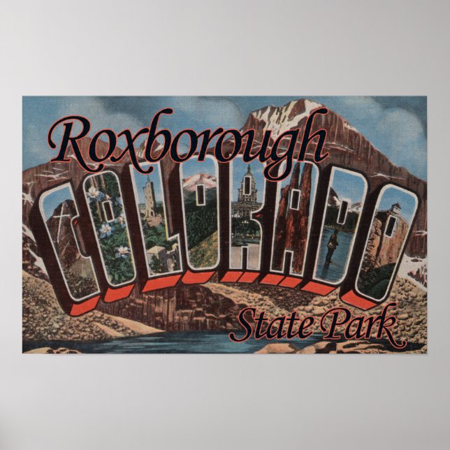 Póster Parque Estatal Roxborough, Colorado (Frente)