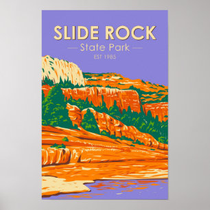 Póster Parque Estatal Slide Rock Arizona Vintage