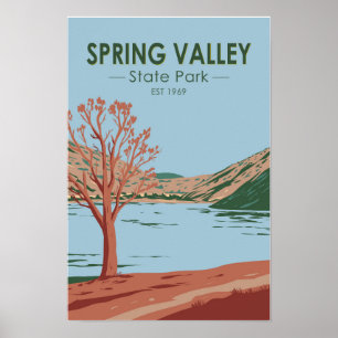 Póster Parque Estatal Spring Valley Nevada Vintage