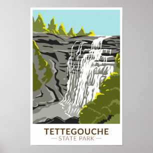 Póster Parque estatal Tettegouche Minnesota Vintage