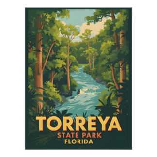 Póster Parque Estatal Torreya - Florida 