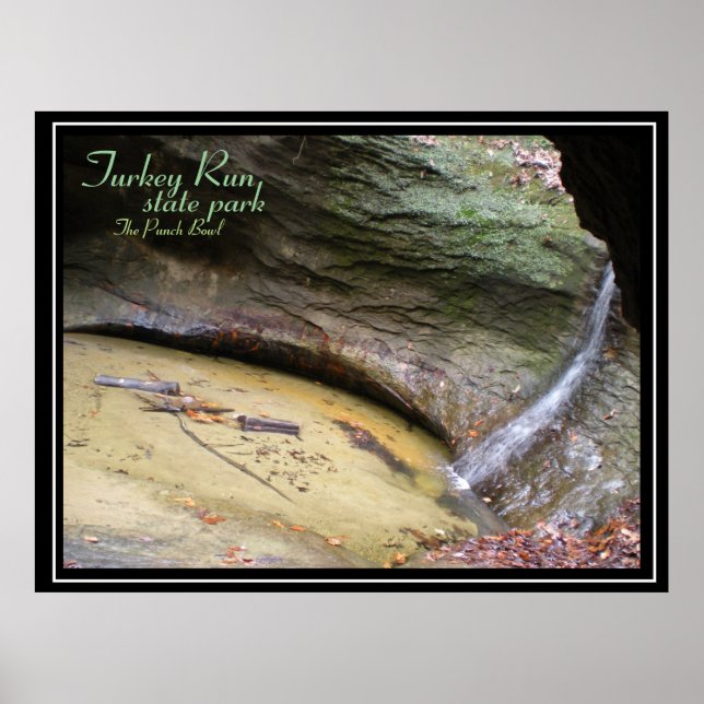 Póster Parque estatal Turquía Run, Punch Bowl (Frente)