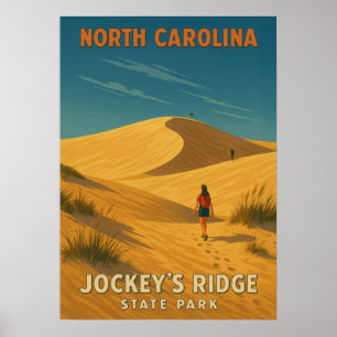 Póster Parque estatal V01 del jockey de Carolina del Nort