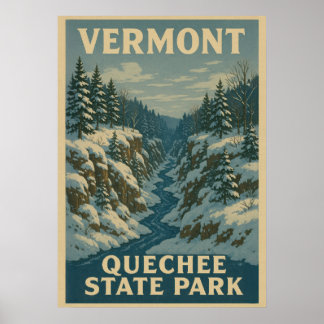 Póster Parque estatal Vermont Quechee V01