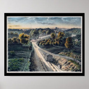 Póster Parque Fairmount Columbia Railroad Philadelphia PA