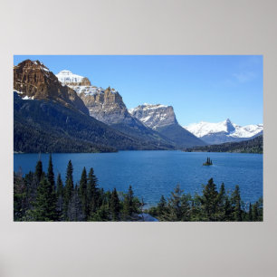 PÓSTER PARQUE GLACIER - ST. EL LAGO DE MARY