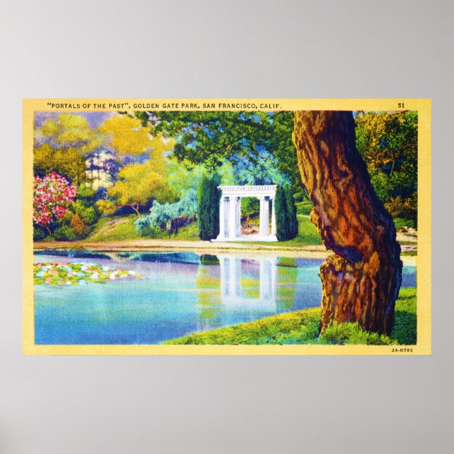 Póster Parque Golden Gate "Portales del pasado" (Frente)