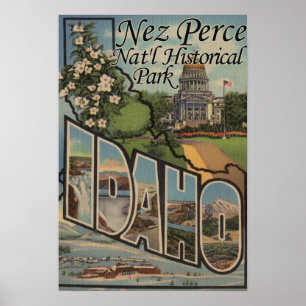 Póster Parque histórico nacional de Nez Perce,