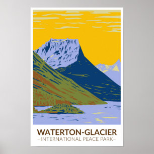 Póster Parque Internacional de la Paz Waterton-Glacier Vi