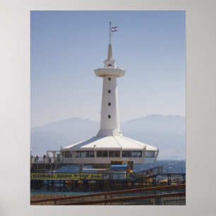 Póster Parque Marino Subacuático, torre de observación