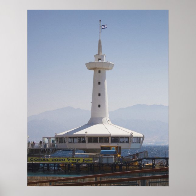 Póster Parque Marino Subacuático, torre de observación (Frente)