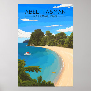 Póster Parque Nacional Abel Tasman Nueva Zelanda Viajes
