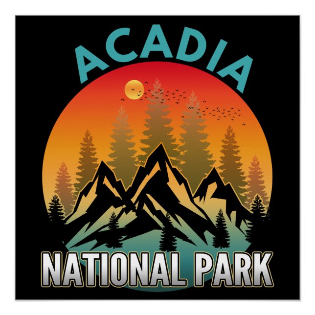 Póster Parque nacional Acadia (Anverso)