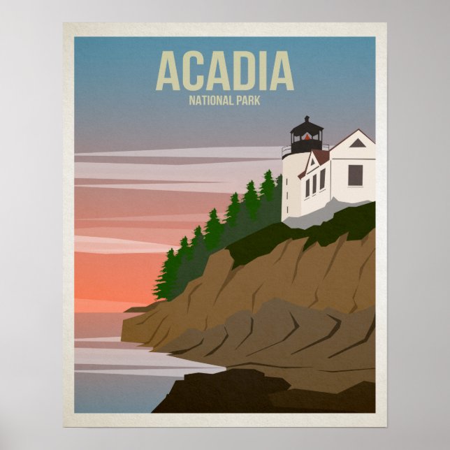 Póster Parque nacional Acadia (Frente)