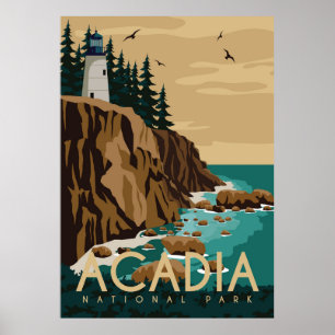 Póster Parque nacional Acadia