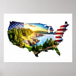 Póster Parque nacional Acadia Poster de Estados Unidos
