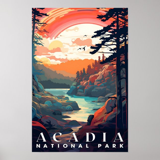 Póster Parque nacional Acadia, Poster de Parques Nacional (Frente)