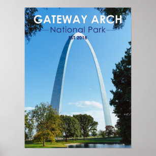 Póster Parque nacional Arch Gateway Missouri