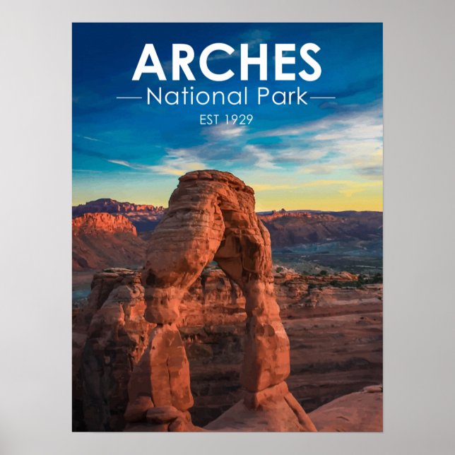Póster Parque nacional Arches Delicate Arch (Frente)