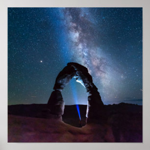 Póster Parque nacional Arches en la noche MOAB
