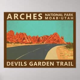 Póster Parque nacional Arches Utah Devils Garden Trail