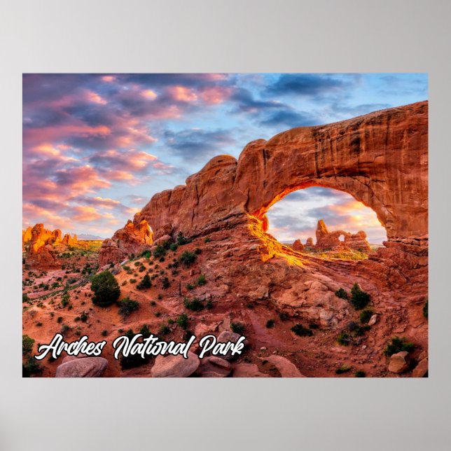 Póster Parque Nacional Arches, Utah, EE. UU. (Frente)