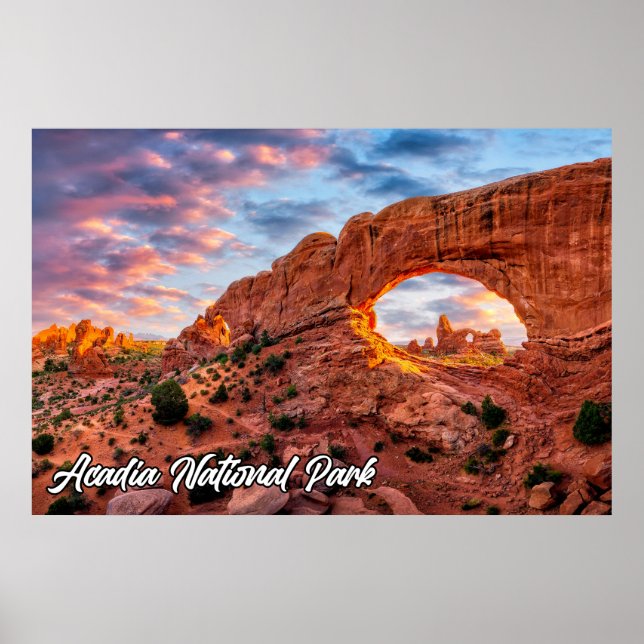 Póster Parque Nacional Arches, Utah, Estados Unidos (Frente)