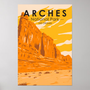 Póster Parque Nacional Arches Utah La Viñeta Orgánica