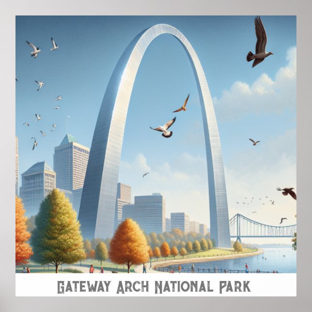 Póster Parque nacional Arco de Gateway (Frente)