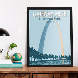 Póster Parque Nacional Arco Gateway Vintage