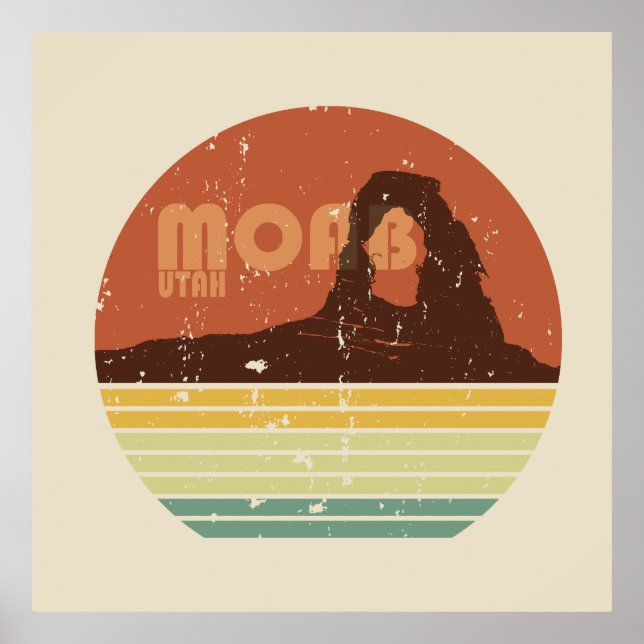 Póster Parque nacional Arcos de la puesta de sol de Moab  (Frente)