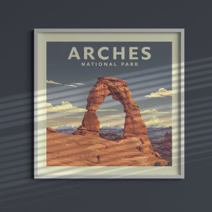 Póster Parque nacional Arcos de Vintage