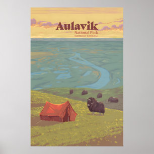 Póster Parque Nacional Aulavik Territorios del Noroeste C