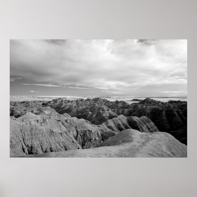 Póster Parque nacional Badlands (Frente)