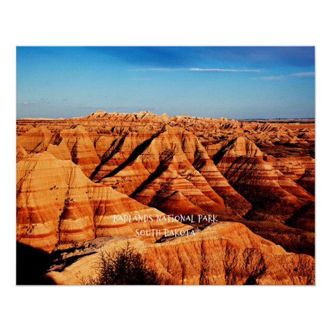 Póster Parque nacional Badlands, Dakota del Sur (Anverso)