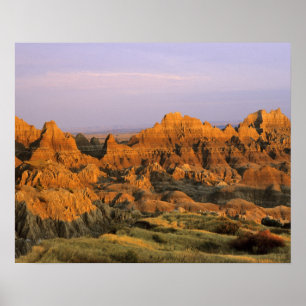Póster Parque nacional Badlands en Dakota del Sur