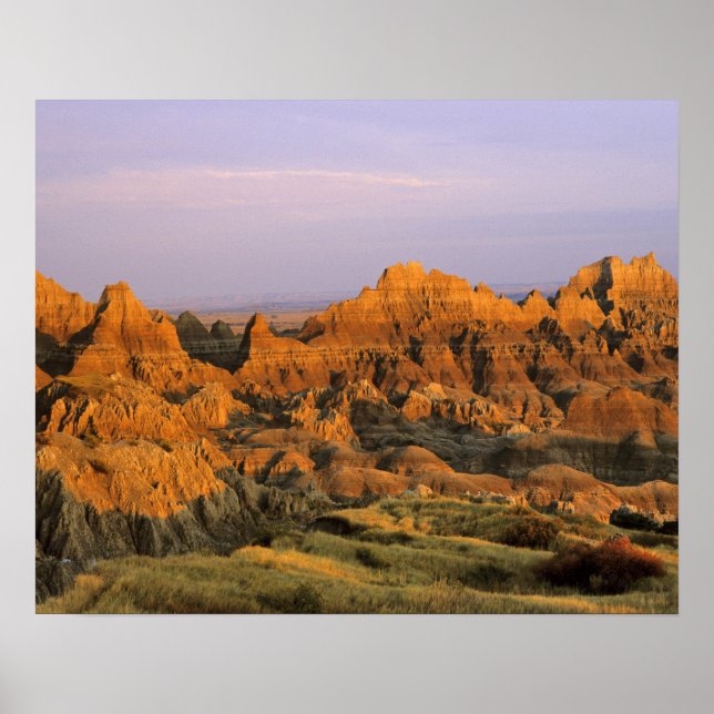 Póster Parque nacional Badlands en Dakota del Sur (Frente)