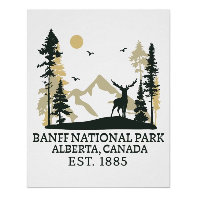 Póster parque nacional Banff (Anverso)