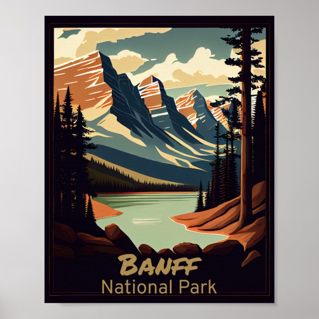 Póster Parque nacional Banff (Frente)