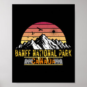Póster Parque Nacional Banff Alberta Canadá Campamento Se
