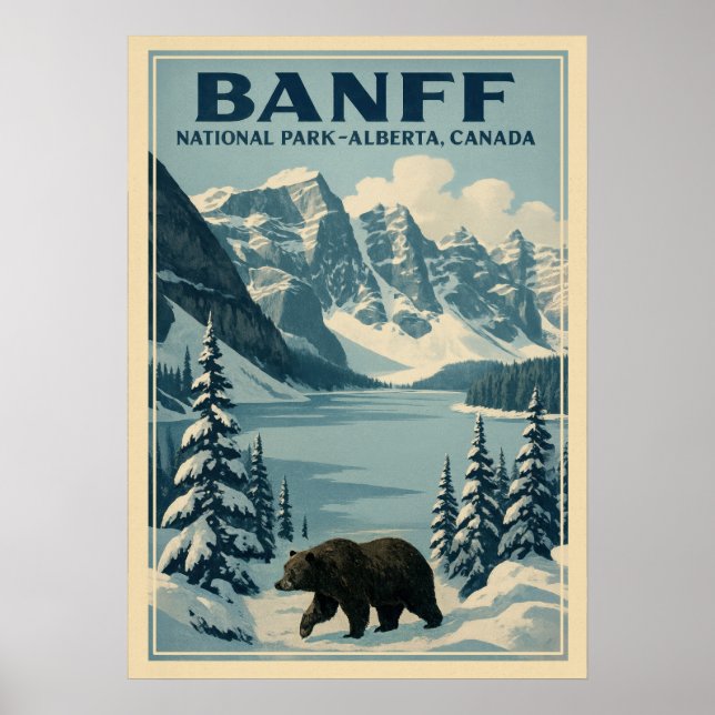 Póster Parque nacional Banff Alberta Canada V01 (Frente)
