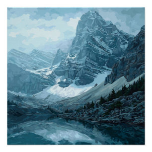 Póster Parque Nacional Banff Canadá Viaje Antiguo