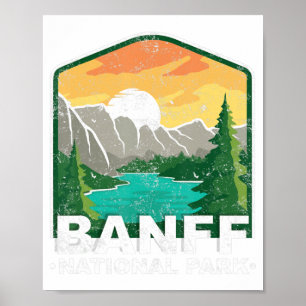 Póster Parque nacional Banff Lago Louise Canada Vintage