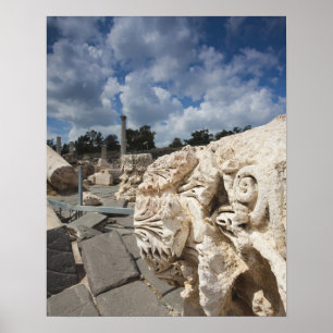 Póster Parque Nacional Beit She-An, ruinas de la época r