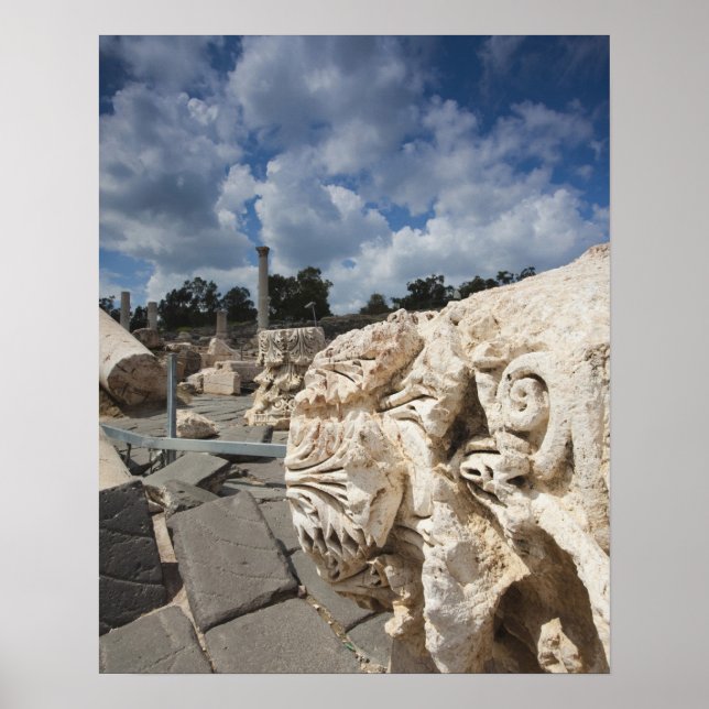Póster Parque nacional Beit She-An, ruinas de la era roma (Frente)