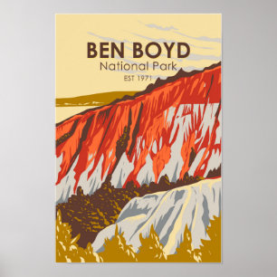 Póster Parque nacional Ben Boyd Australia Vintage