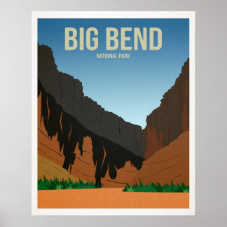 Póster Parque nacional Big Bend