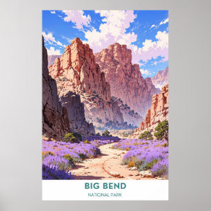 Póster Parque nacional Big Bend