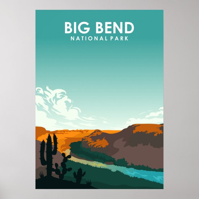 Póster Parque nacional Big Bend (Frente)